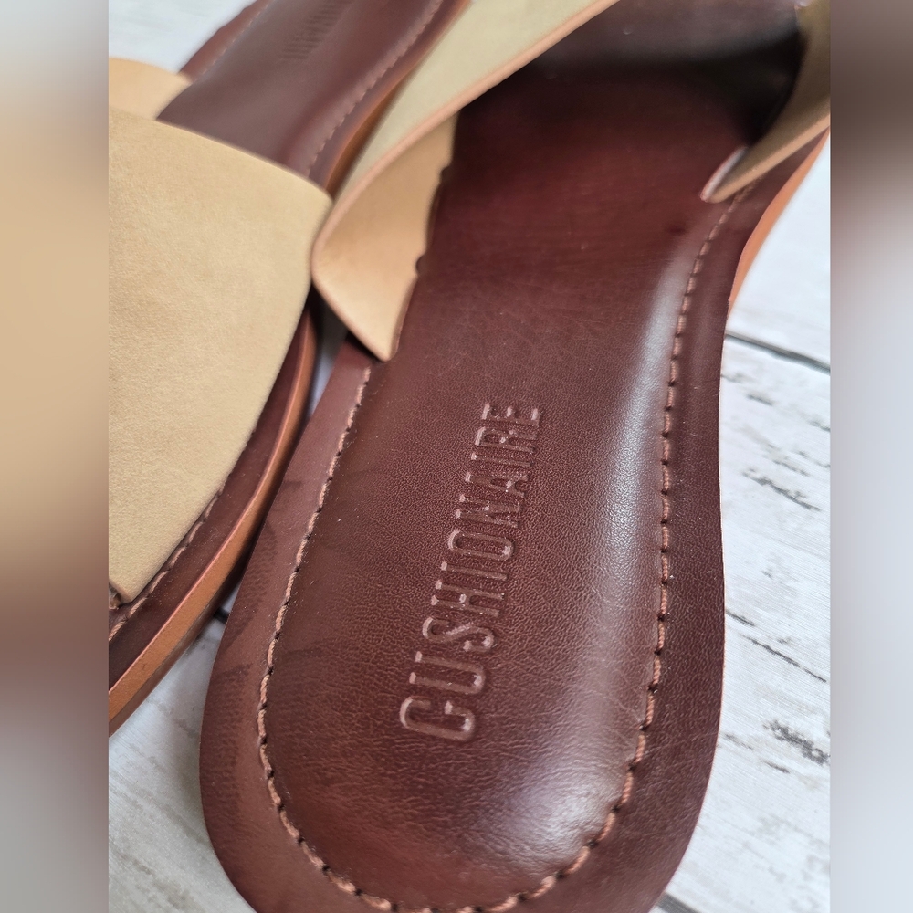 Cushionaire Carly Brown Slide Sandals - Picture 2 of 6